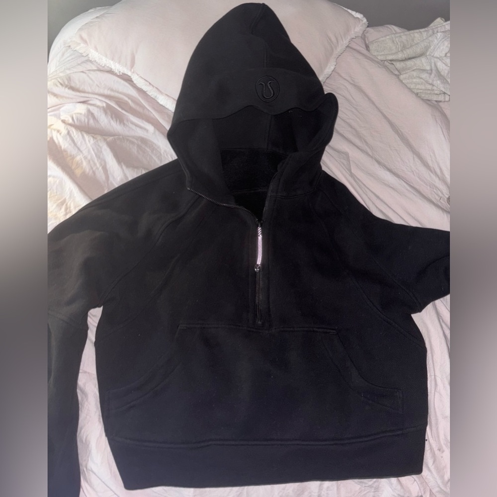 Selling because it doesn’t fit, black lululemon scuba sweatshirt.